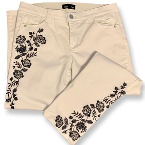 Mac and Me White Embroidered Jeans